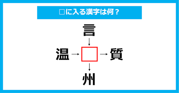 【漢字穴埋めクイズ】□に入る漢字は何？（第2700問）