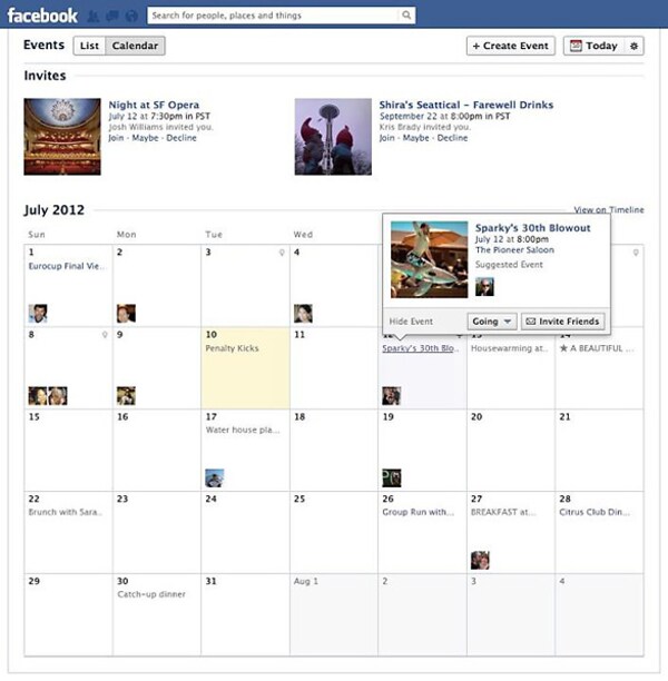 Facebookのイベント機能がカレンダー形式で見られるように Facebook Navi フェイスブックナビ