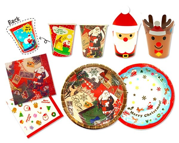 4. Christmas Plates, Cups & Napkins