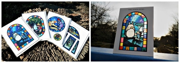 3. Stained-Glass Styled Postcards (Large: ¥756/US$6.73; Small: ¥648/US$5.77)