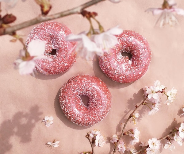 5. Camden's Blue Star — White Chocolate Sakura Cake Doughnuts