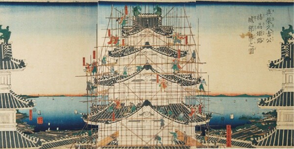 2. ปราสาท Himeji โดย Utagawa Sadahide