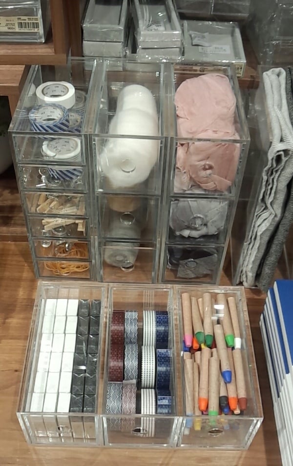 4. Transparent Plastic Drawers