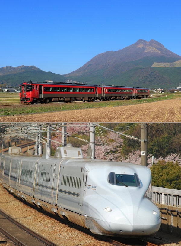 6. Limited Express Yufu → Kyushu Shinkansen (Reservations Recommended)