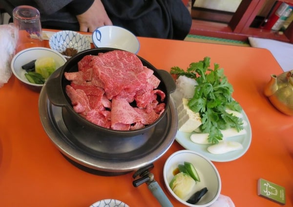 5. Sukiyaki - tuck into a delish meal of simmered tender meat with healthy vegetables the Japanese hotpot style