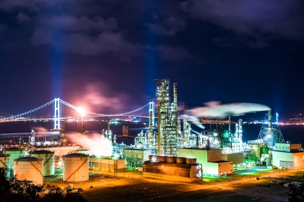 北海道絕景3：室蘭・砂山都市綠地周邊的工場群夜景