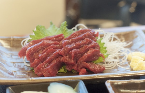 Basashi (raw horse meat)