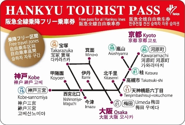 4. ฮันคิว ทัวร์ริส พาส (Hankyu Tourist Pass)