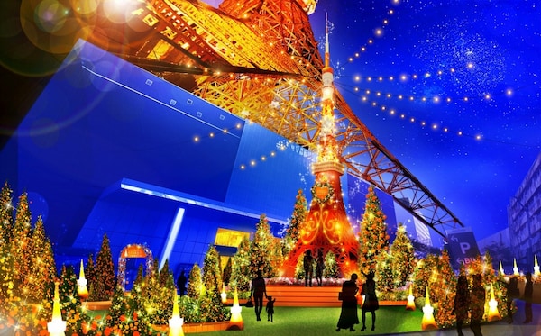 閃耀著6萬顆橘色光芒的聖誕燈飾｜東京鐵塔 Winter Fantasy～橙橘光飾～
