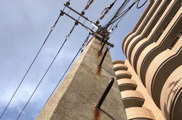 Japan's first concrete electricity pole