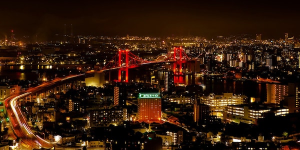 九州地区北九州的夜景