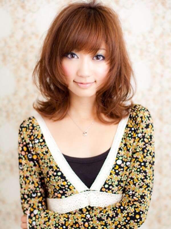 丸顔に似合う前髪 ミディアム編 ヘアスタイル 髪型 All About