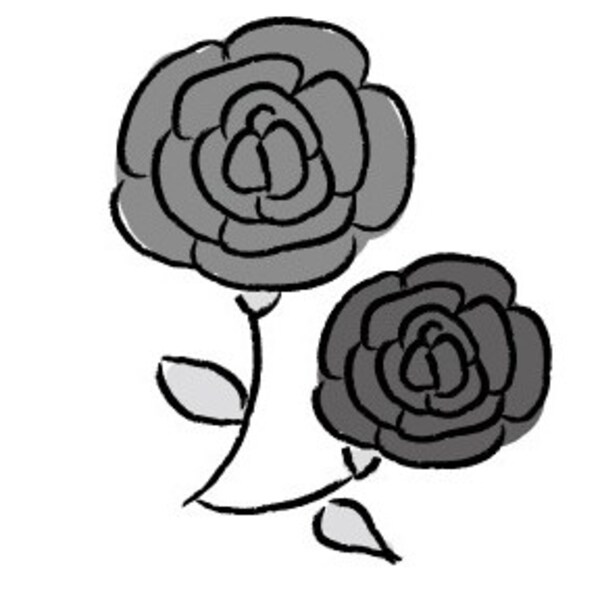 花のかわいい無料イラスト集 白黒 カラー Web素材 All About