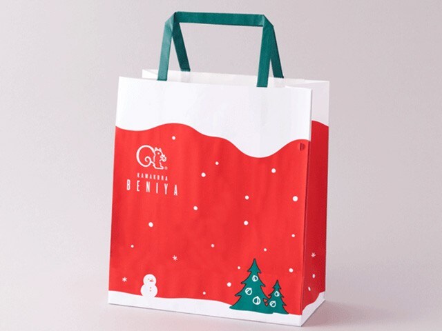 クリスマスデザインの紙袋