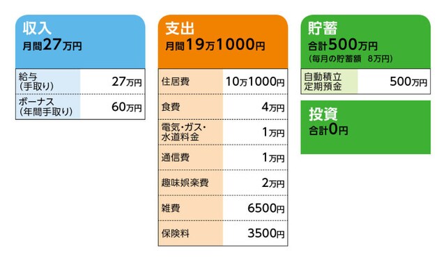 相談者「ブルーノママ」さんの家計収支データ