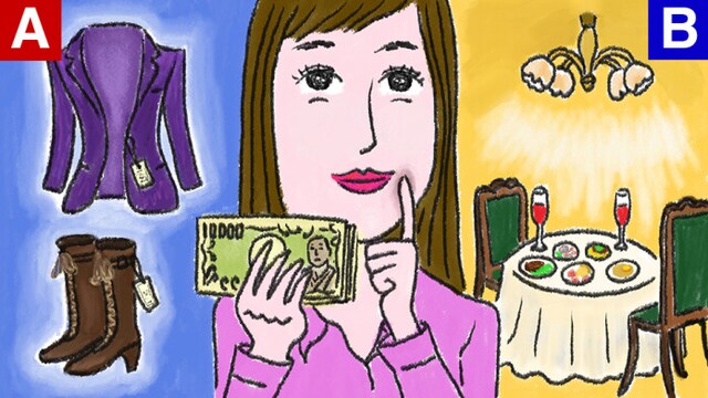 臨時収入が入ったら、どちらにお金を使う？