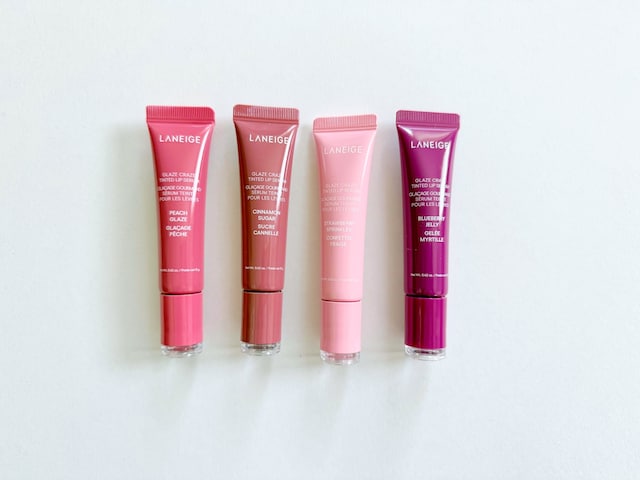（左から）ピーチグレイズ、シナモンシュガー、ストロベリースプリンクル、ブルーベリージェリー