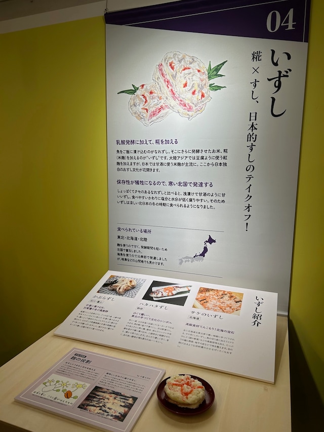 MIMの企画展「すしの千年を巡る旅」の展示。いずしの解説