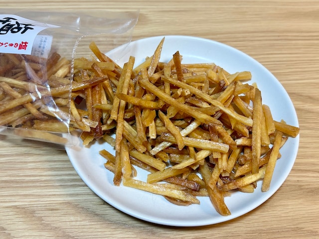 甘じょっぱい味わいが美味! 薄切りのさつまいもとよく合います