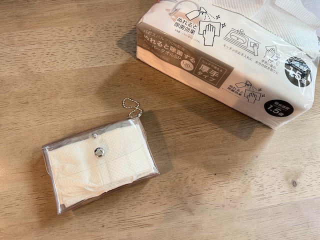 「ぬれると除菌するペーパータオル（厚手タイプ SP）」税込199円