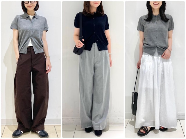 オンオフ問わず着られる、きれいめな半袖ポロカーディガンが「買い」です！