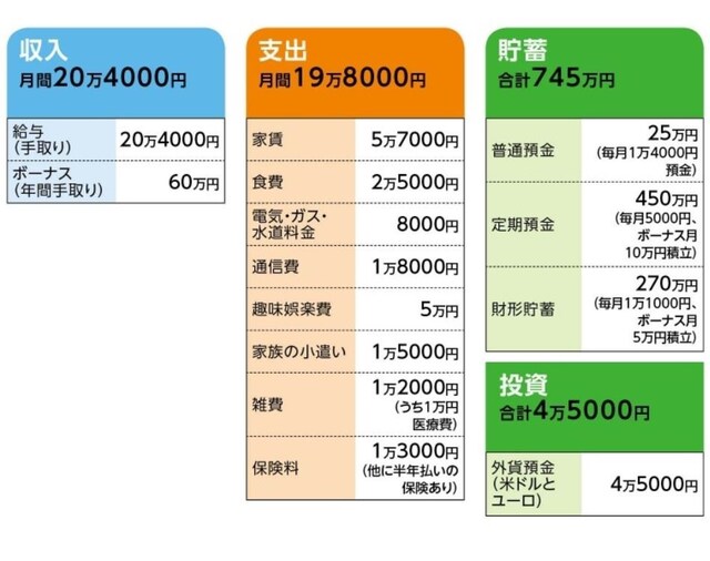 「canna」さんの家計収支データ