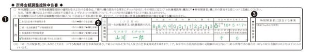 所得金額調整控除 記載例 (出典:国税庁 資料より)