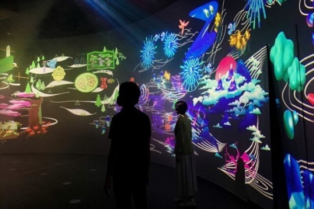 ドバイ万博日本館のプロジェクション 写真提供:2020年ドバイ万博 日本館