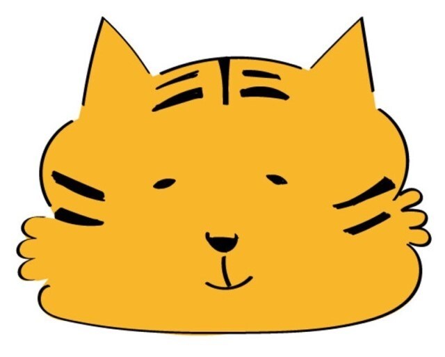 【jpg】トラ(虎・寅)の顔のかわいい年賀状イラストです/カラー