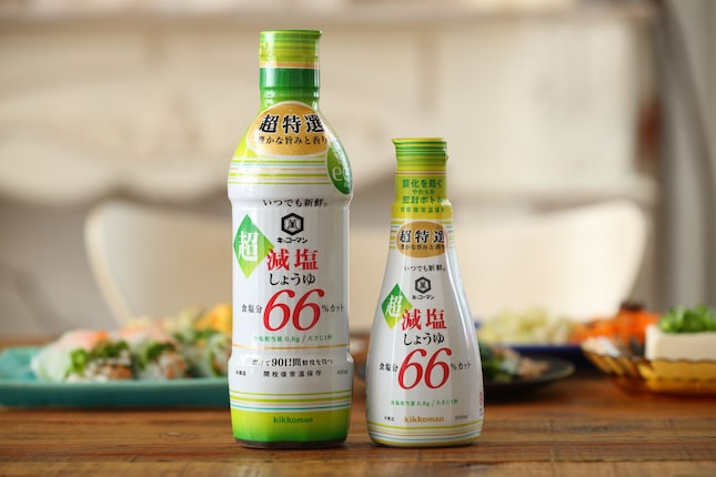 「いつでも新鮮 超減塩しょうゆ 食塩分66％カット」ラインナップ