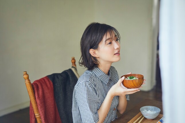 うちの満菜みそ汁