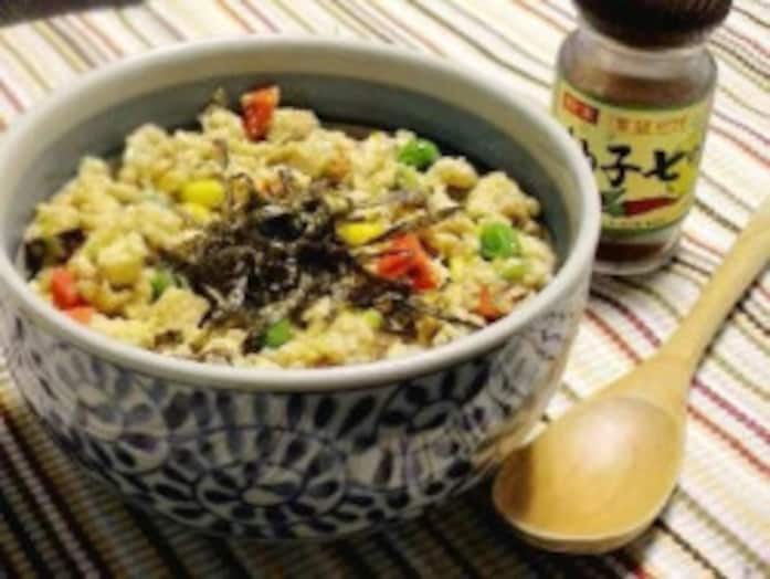 簡単炒り豆腐丼レシピ……体に優しい夕飯！