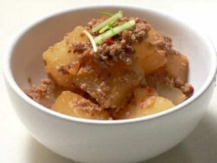 【炊飯器レシピ】大根のピリカラそぼろ煮