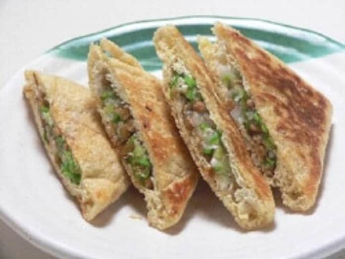 油揚げの納豆オクラ焼きレシピ……今夜のあと一品！
