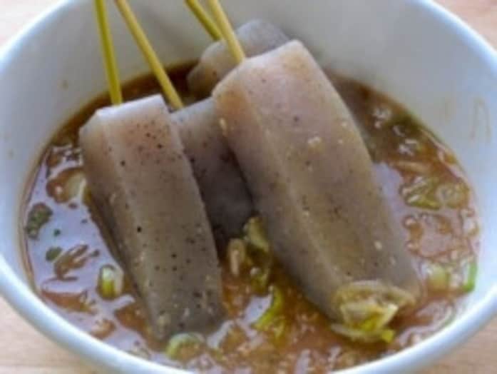 コンニャクで作る、葱生姜味噌おでんのレシピ
