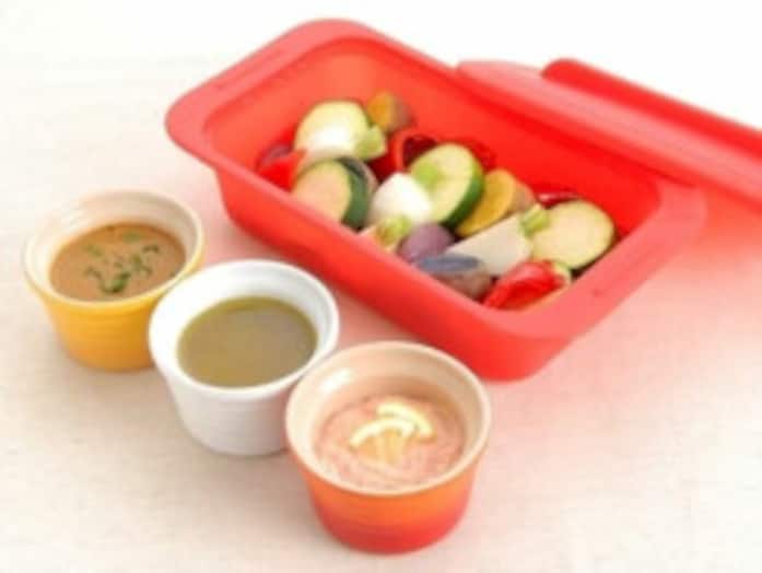 蒸し野菜&簡単3種類のソースレシピ