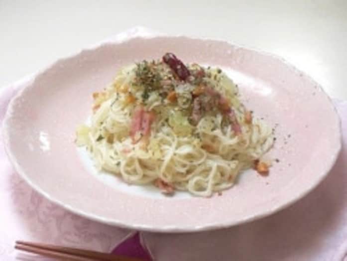 そうめんをパスタの代わりに！そうめんで作るペペロンチーノのレシピ