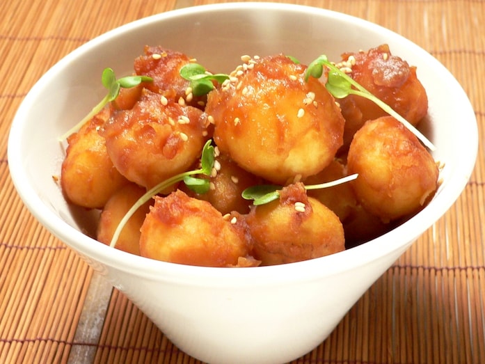 新じゃがの揚げ煮っ転がしのレシピ・作り方