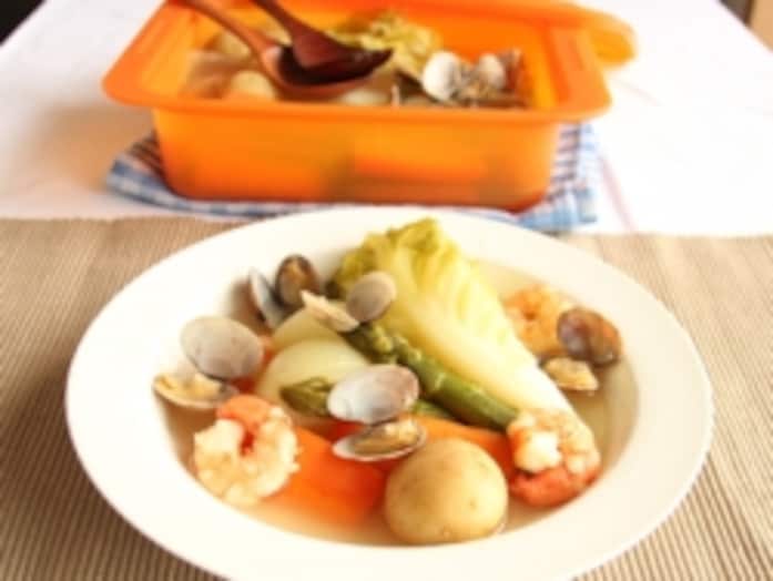 春野菜と魚介たっぷりのヘルシーポトフ