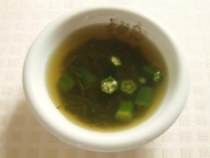 オクラとめかぶのスープ