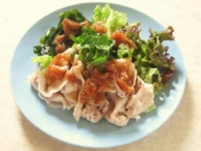 豚しゃぶの美味しい献立レシピ！梅ダレの豚しゃぶサラダの作り方
