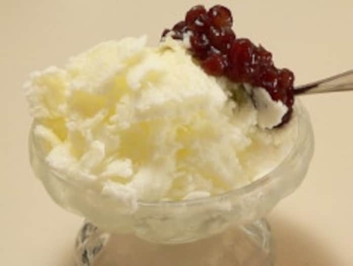 あずきミルクのかき氷の作り方！節約お菓子レシピ