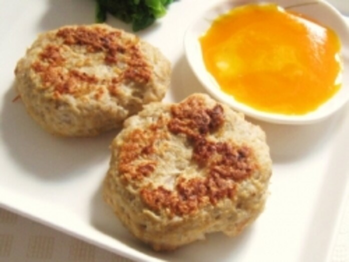 れんこんとおからのつくね焼き　黄身添え