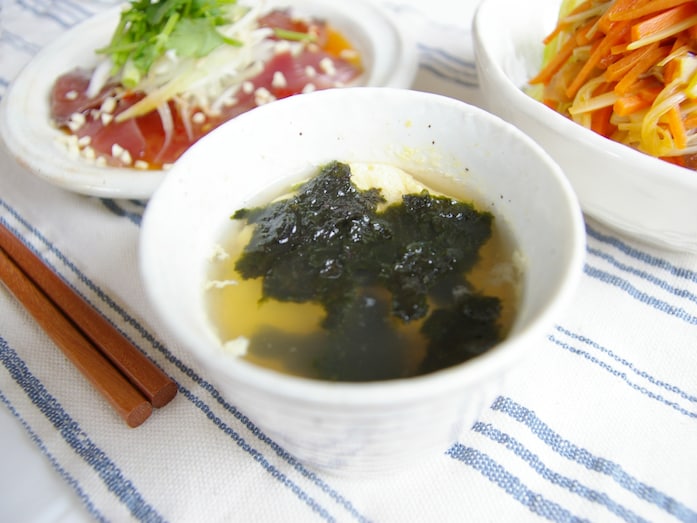 火も包丁も不要。のりたまレンチンスープ