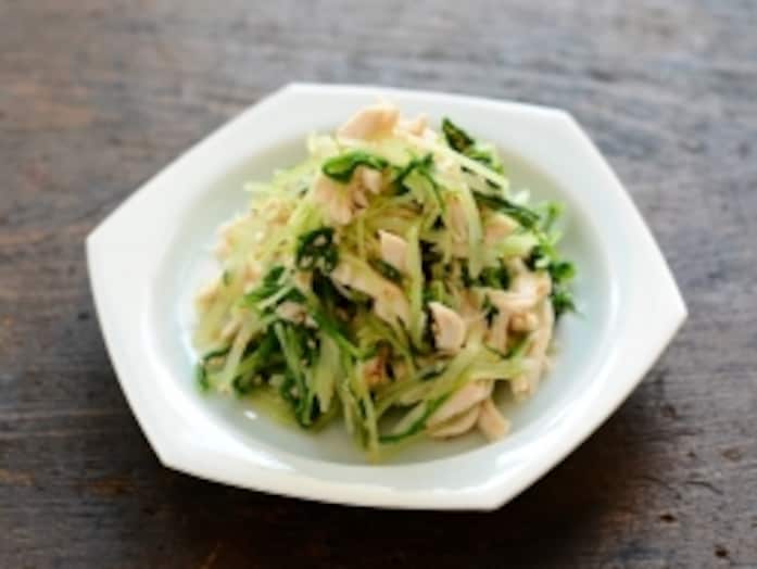 水菜とささみのごま酢和えレシピ