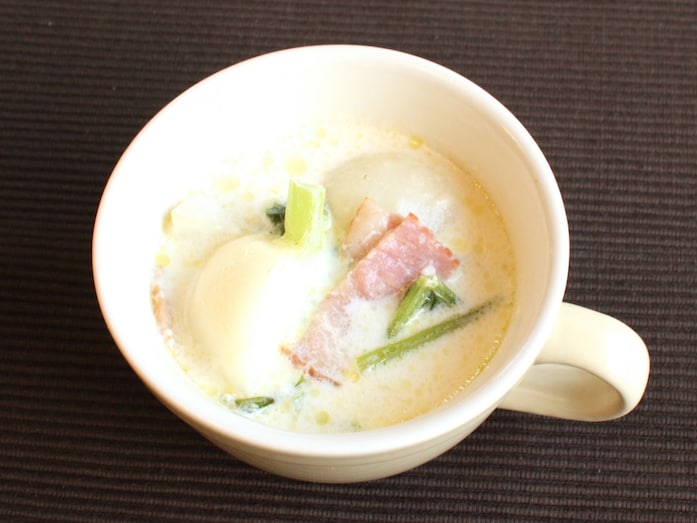 かぶとベーコンのミルクスープレシピ