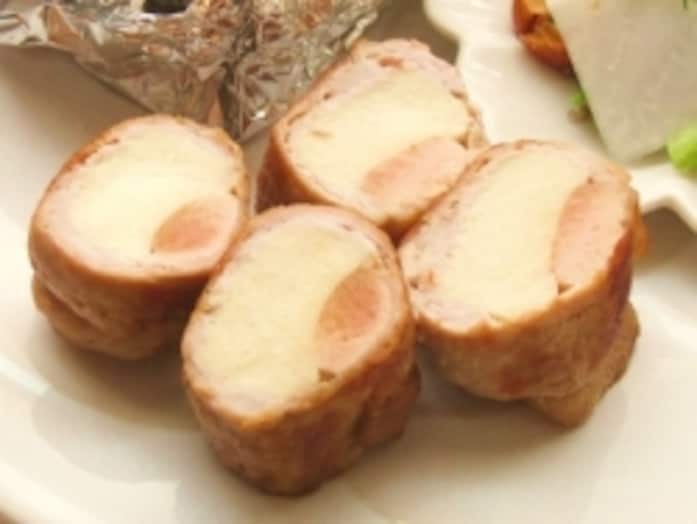 高野豆腐とたらこの肉巻き