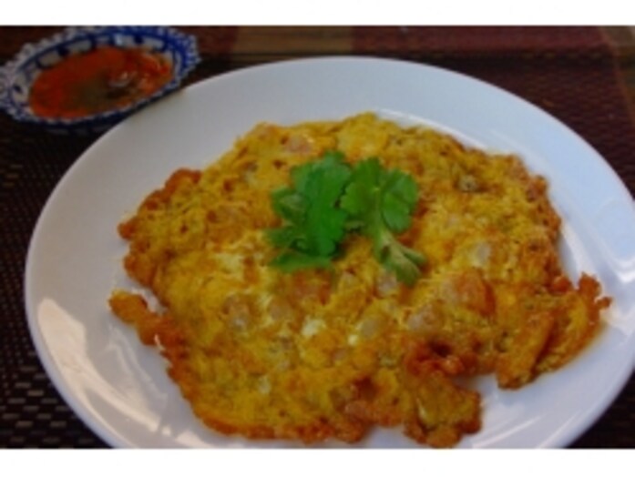 タイの簡単エビフライドオムレツレシピ……ナンプラーだけ！