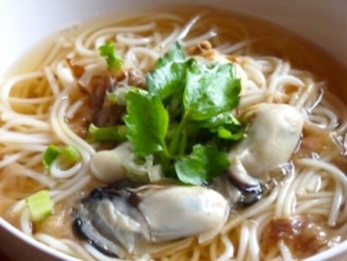 超簡単釜揚げカキにゅうめんレシピ……忙しい時におすすめ！