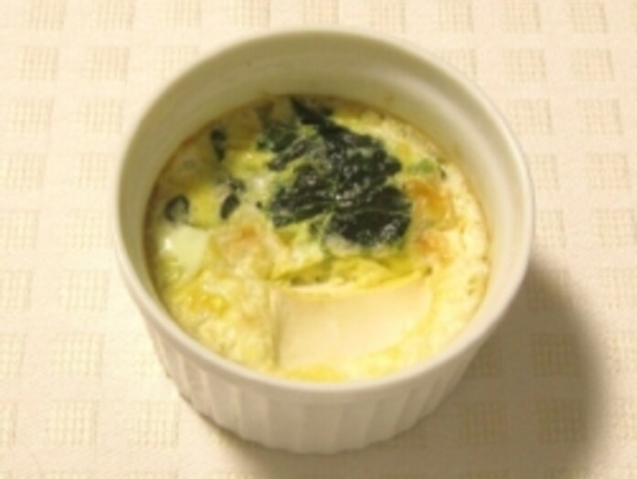 カキとほうれん草の豆腐ココット